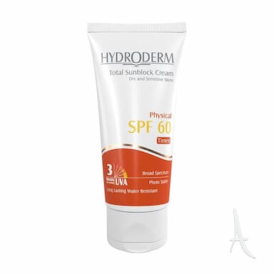 کرم ضد آفتاب رنگی فیزیکال هیدرودرم اس پی اف 60 مخصوص پوست خشک