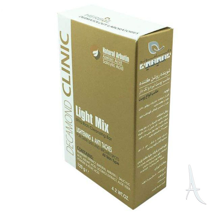 شوینده روشن کننده پوست تیره و لک دار دکاموند کلینیک  120 گرم