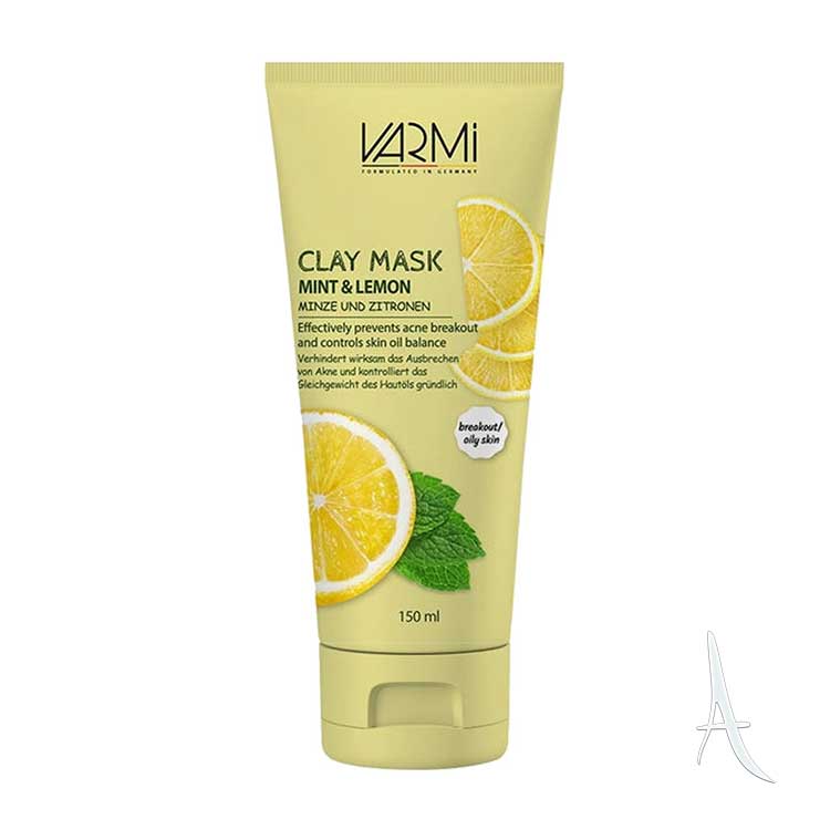 ماسک صورت خاک رسی نعناع و لیمو وارمی  150 میلی لیتر