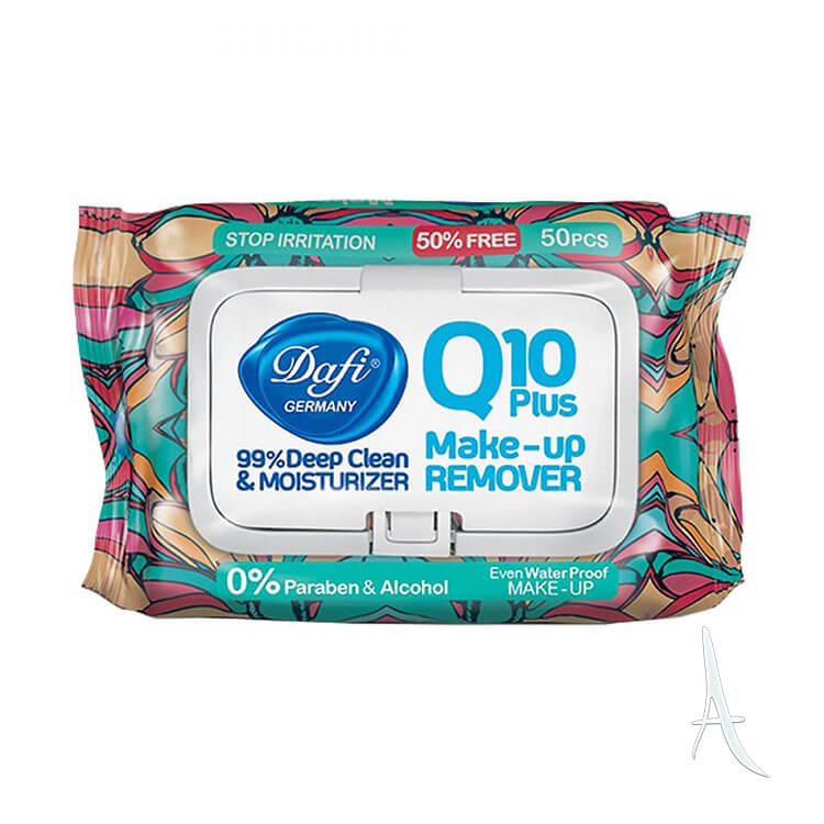 دستمال مرطوب Q10 پاک کننده آرایش دافی طرح گل -2