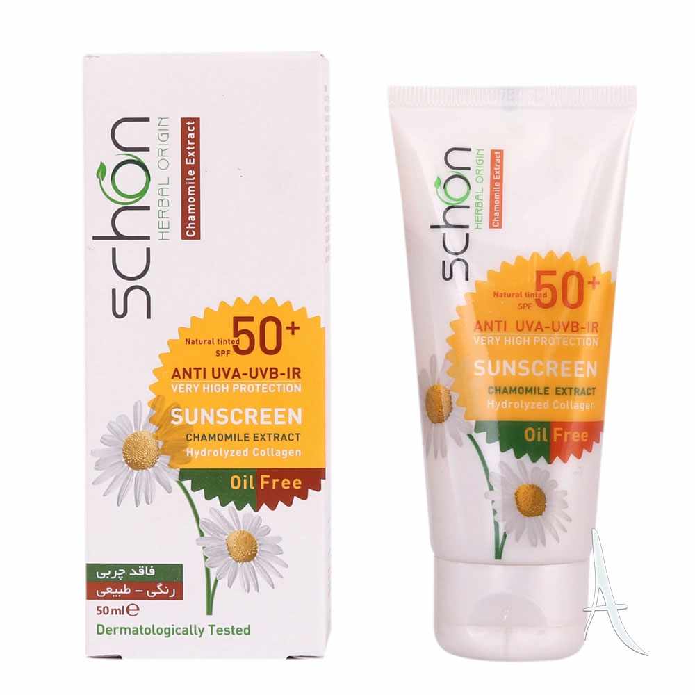 کرم ضد آفتاب رنگی فاقد چربی اس پی اف 50 شون-2