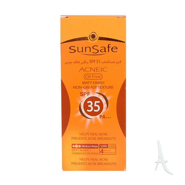 کرم ضد آفتاب رنگی سان سیف اس پی اف 35 مخصوص پوست چرب-2