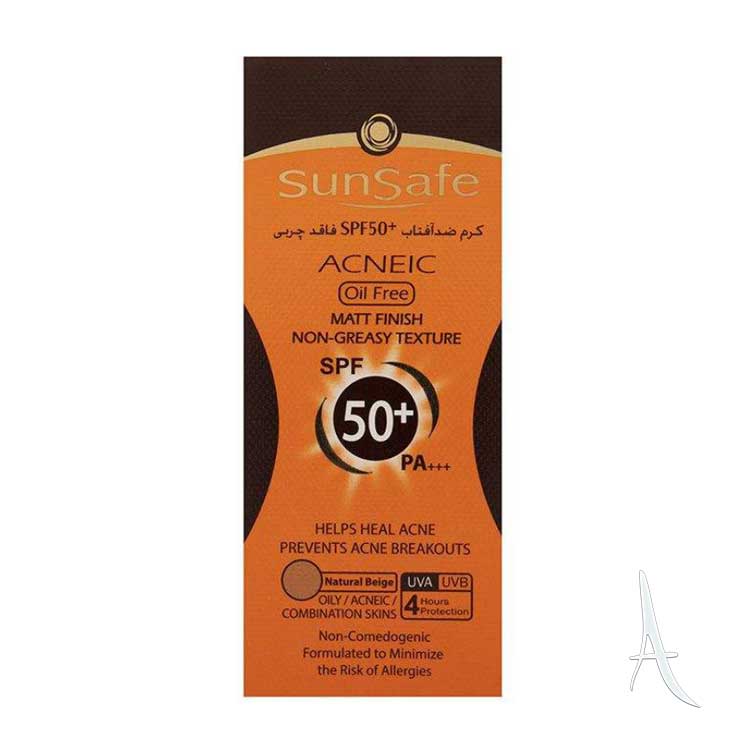 کرم ضد آفتاب رنگی آکنئیک سان سیف اس پی اف 50-2
