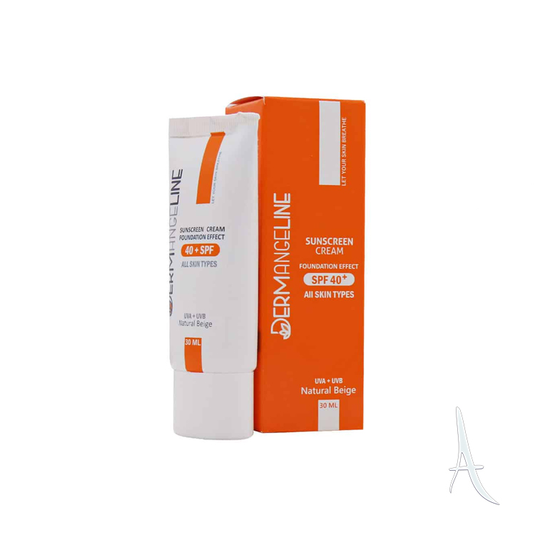 کرم ضد آفتاب کرم پودری درم انجلین اس پی اف 40 مخصوص انواع پوست