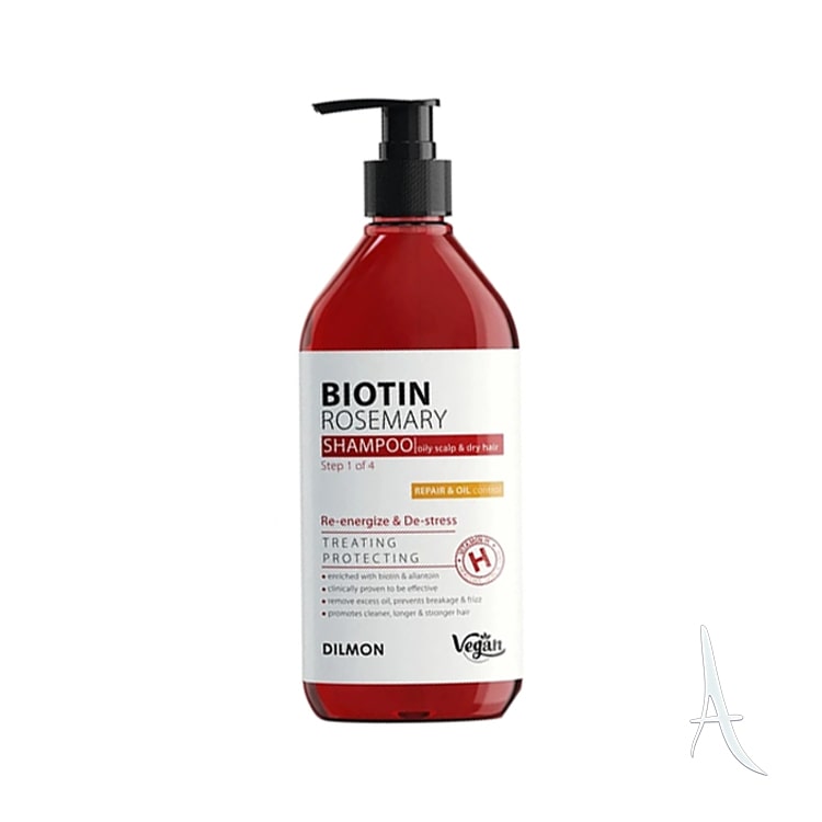 شامپو بیوتین و رزماری دیلمون مخصوص موی چرب