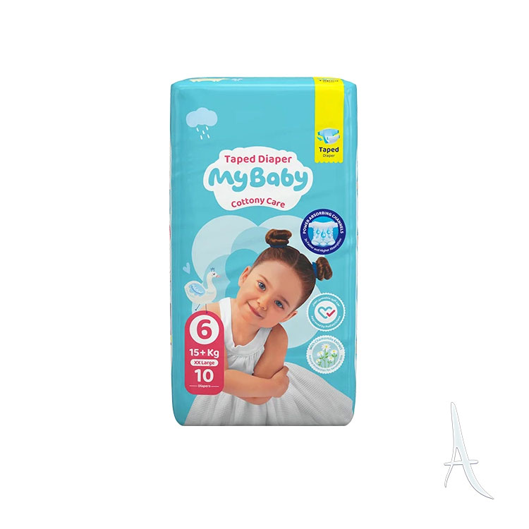 پوشک بچه چسبی خیلی خیلی بزرگ مای بیبی سایز 6