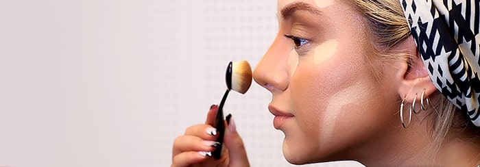 کشیدن خطوط بینی آموزش زاویه سازی صورت با آرایش